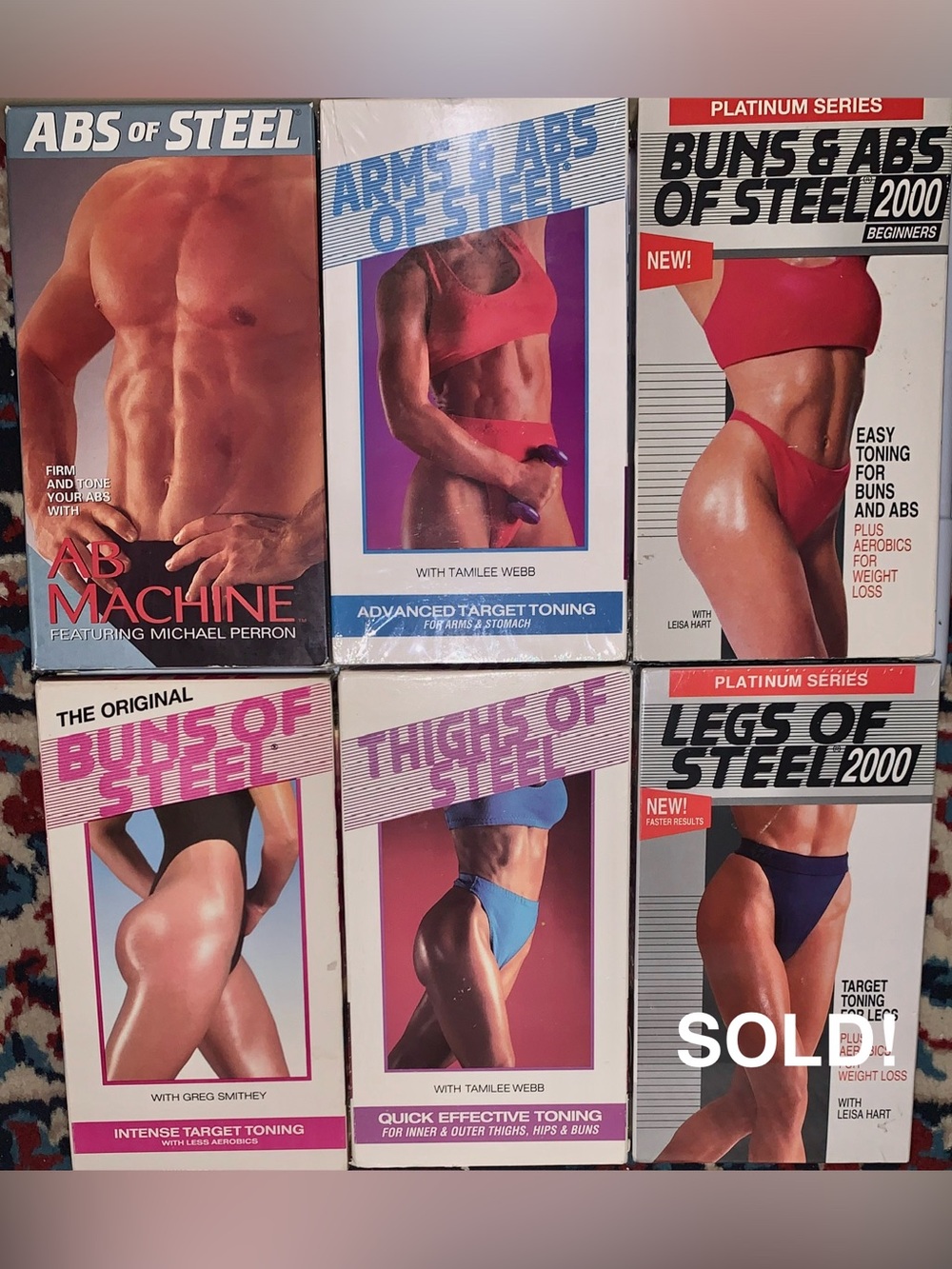 Bundle of 5 VHS tapes to build your body of steel!
